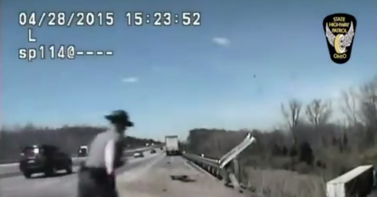 Heroic Officer Saves Truck Driver's Life