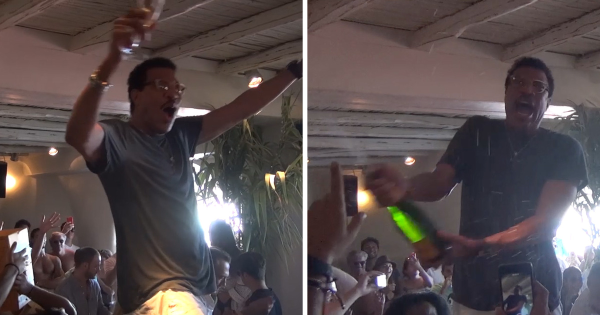 Lionel Richie -- Going Hard in Greece ... ALL NIGHT LONG (VIDEO)