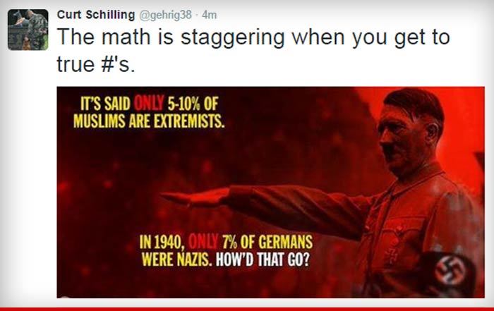 MLB Legend Curt Schilling -- Islam Heading Down Nazi Path  ... (Update: Suspended by ESPN)