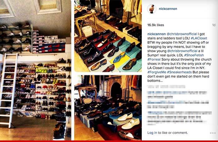 Nick Cannon to Chris Brown -- That's Not a Shoe Collection ... THIS Is a Shoe Collection! (PHOTOS)