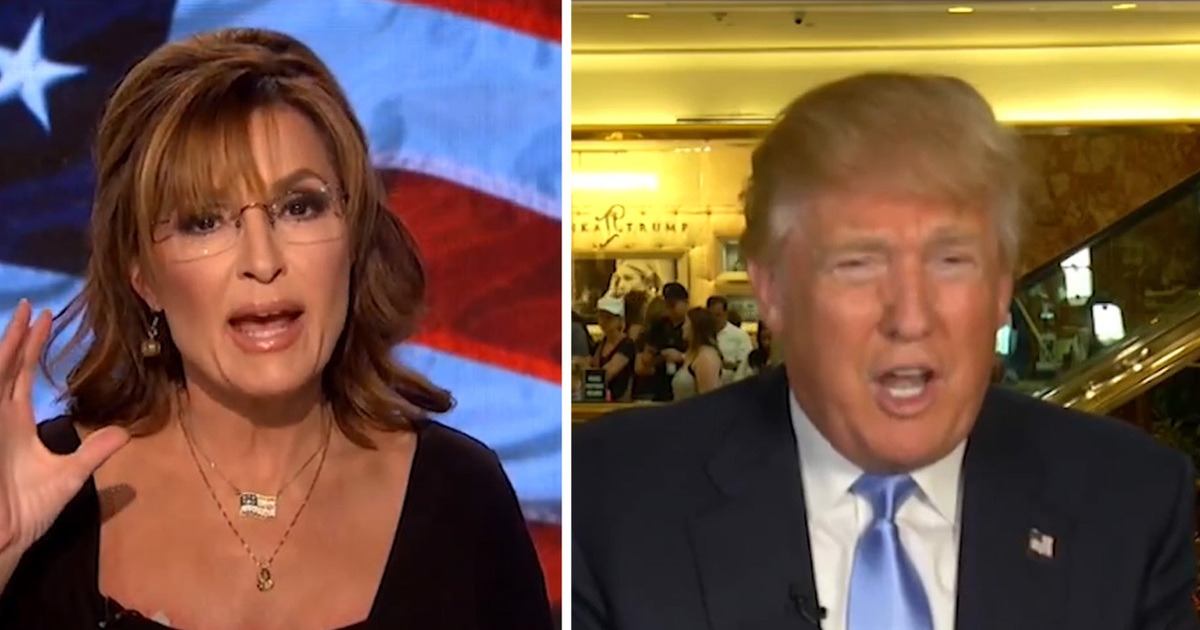 Donald Trump and Sarah Palin -- Mutual Admiration Society