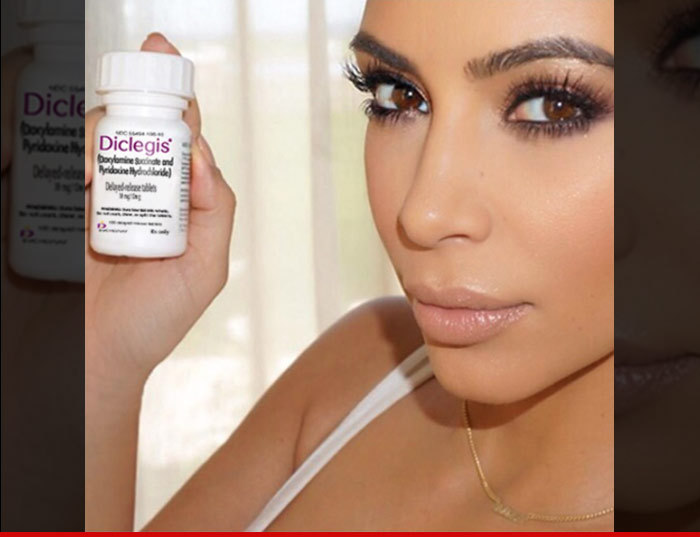 Kim Kardashian-- Caves to FDA Over Morning Sickness Endorsement