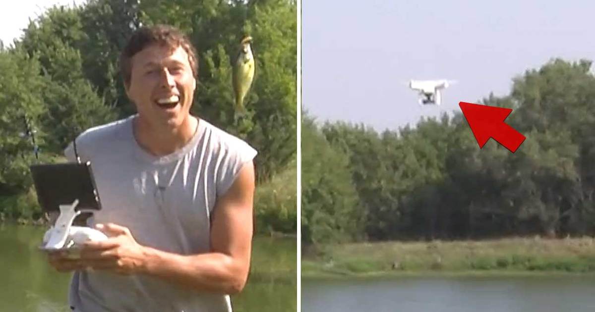 The Future Of Fishing -- Snags Fish With A Drone (VIDEO)