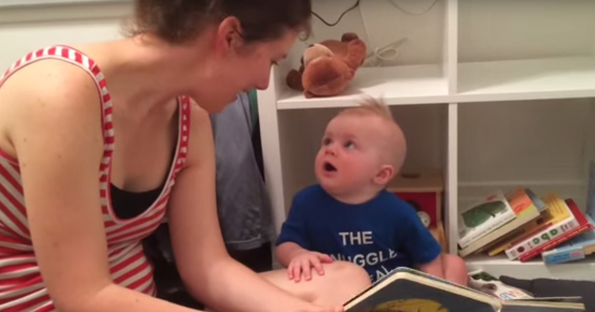 Adorable Bookworm -- Baby Cries Every Time A Book Ends (VIDEO)
