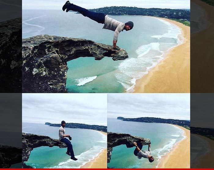 Kellan Lutz -- Crazy Death Wish Cliff Workout!!! (PHOTOS)