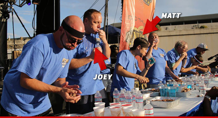 Joey Chestnut -- DEFEATED AGAIN ... Stonie Crushes Champ At Rib Cook-Off