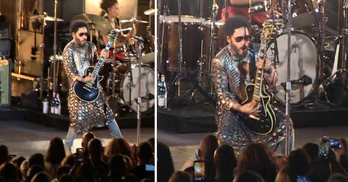 Lenny Kravitz -- Massive Cover-Up at the Greek (VIDEO)