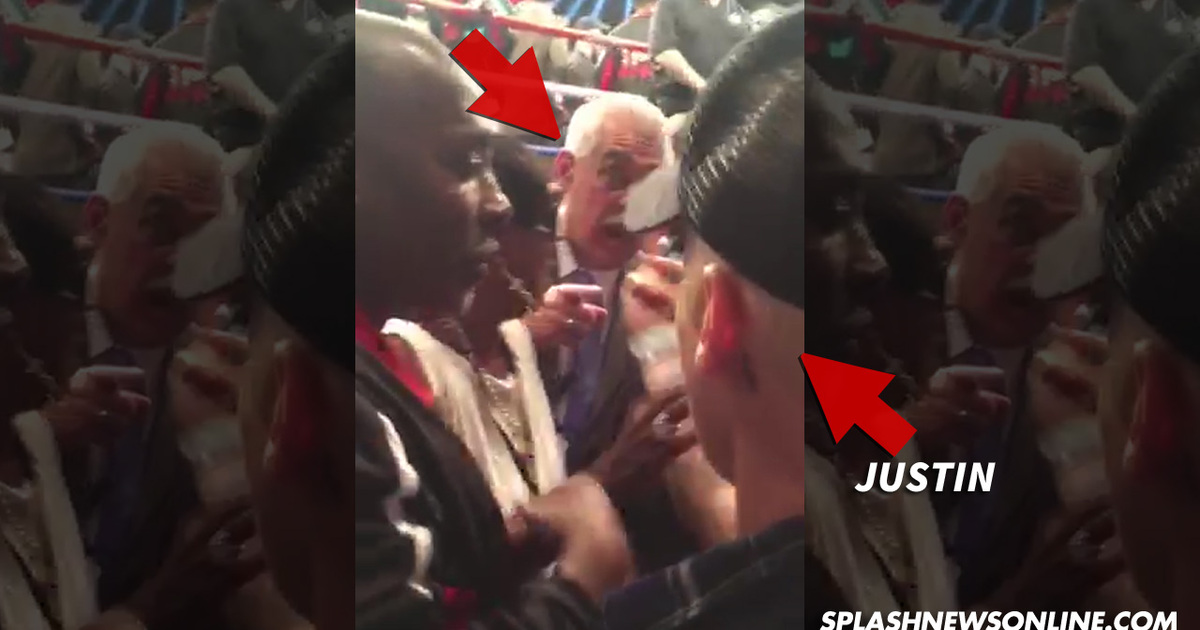 Justin Bieber -- Standoff with Security After Mayweather Fight ... Don't Make Me Cuff You!! (VIDEO)
