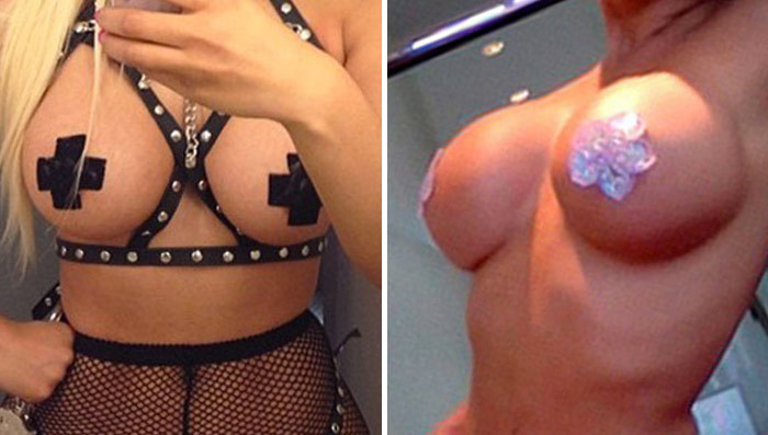 Stars Wearing Pasties -- The Great Cover Up!