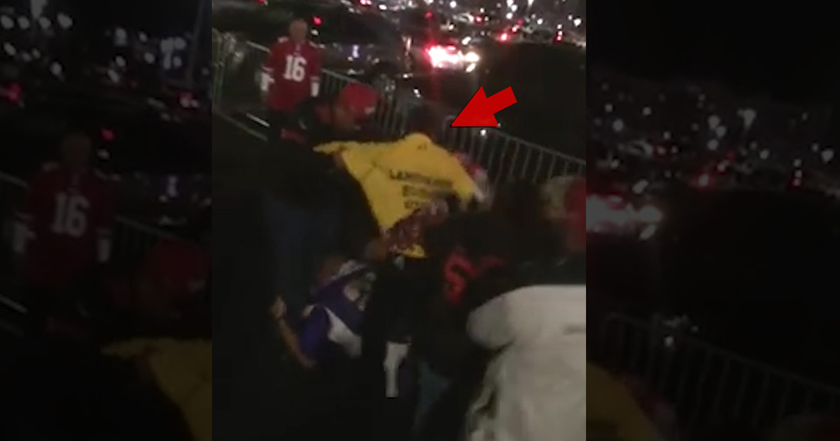 49ers/Vikings Fans Brawl -- Security Guard to the Rescue ... Hero to Be Honored (VIDEO)