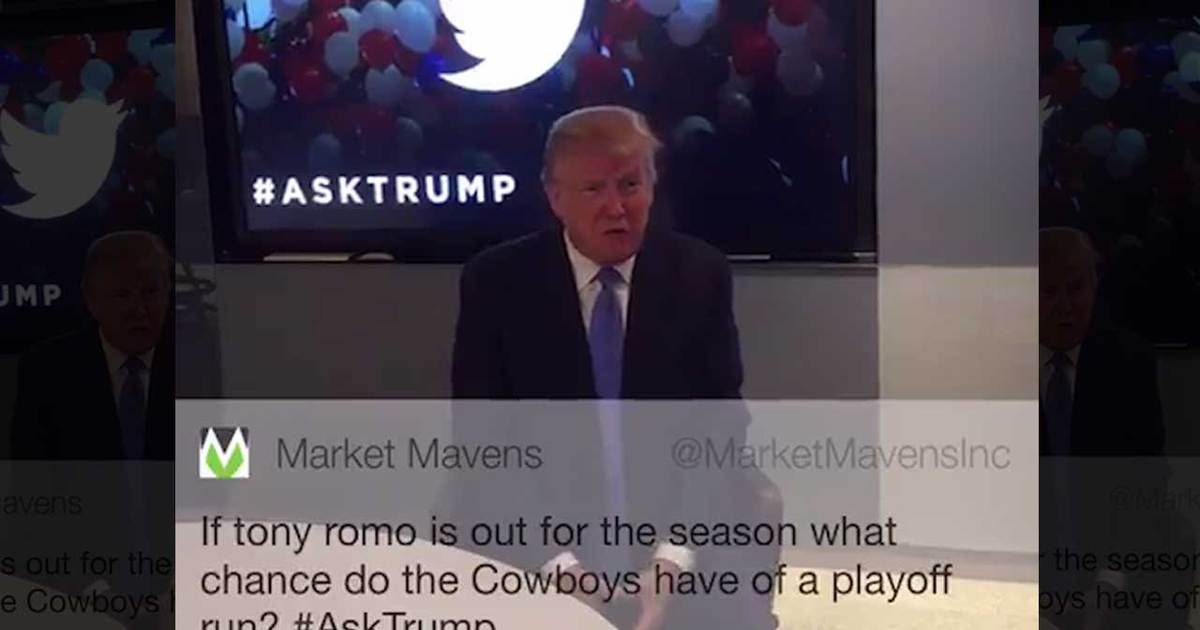 Donald Trump -- Bummed About Tony Romo ... But STOKED for Tom Brady! (VIDEO)