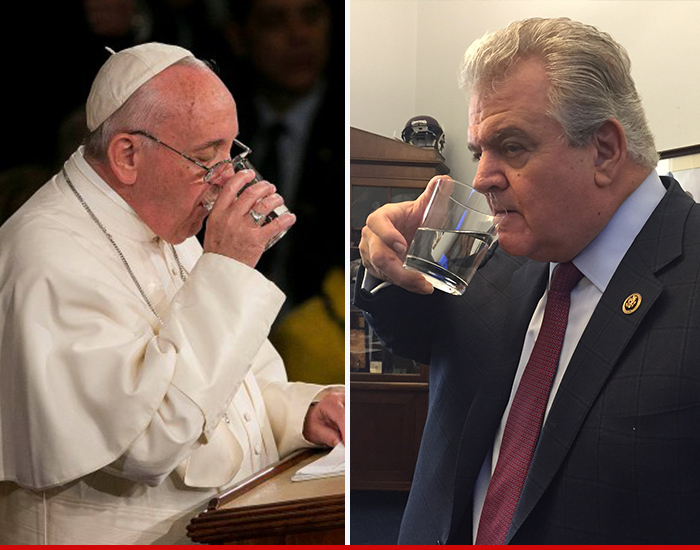 Thirstiest Congressman EVER Gets Piece of the Pope (PHOTO)