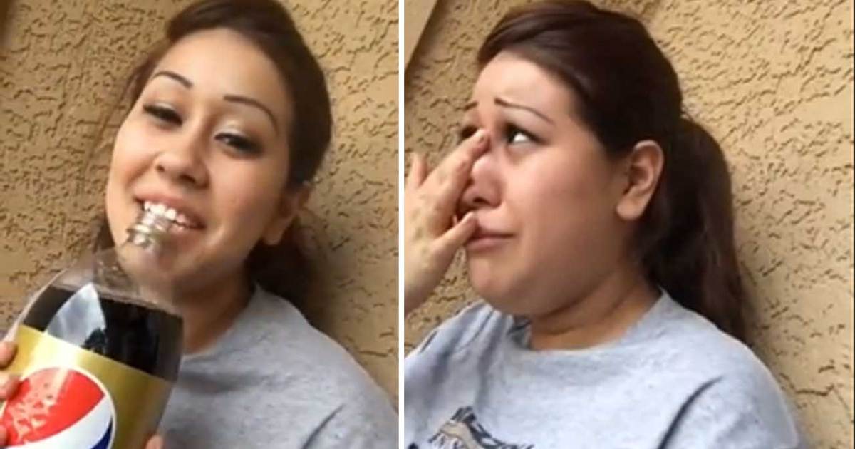 A Girl Drinks Pepsi For the First Time...Her Reaction is PRICELESS