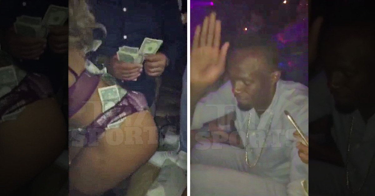Usain Bolt -- Slappin' Dat Ass ... At Miami Nightclub (VIDEO)