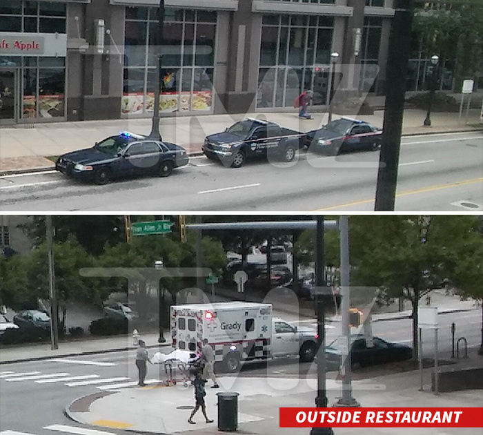 T.I. -- Woman Goes Crazy in Rapper's Restaurant -- Taken Away in Restraints