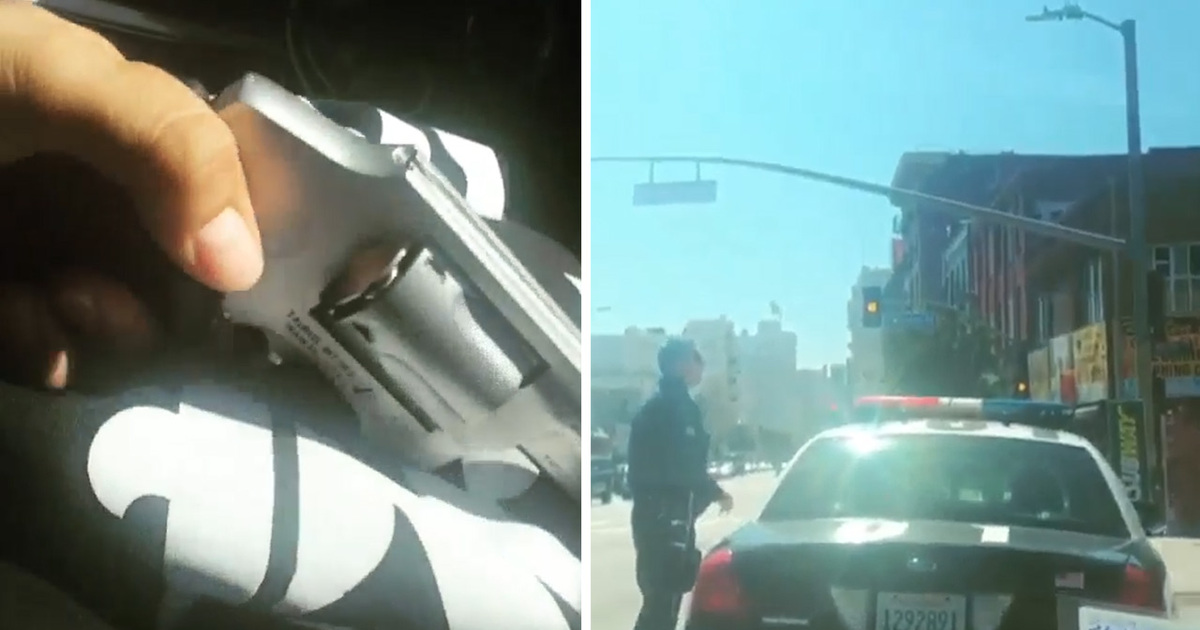 LAPD Gun Stalker Video -- Rap Group Claims Gun's a Phony