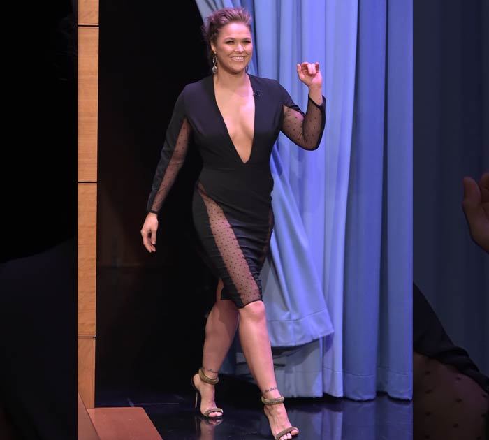 Ronda Rousey -- Mega-Cleavage ... On Jimmy Fallon (PHOTOS)