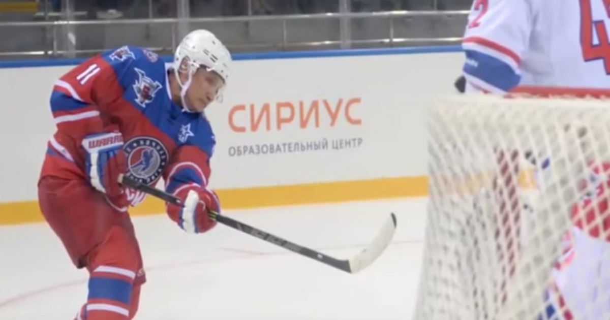 Vladimir Putin Shoots ... Scores! On 63rd Bday (VIDEO)