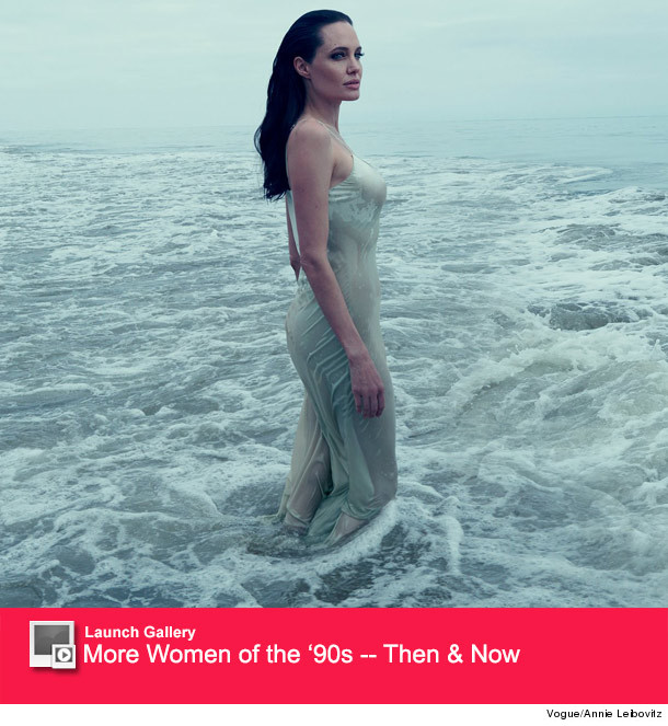 Angelina Jolie Wears Wet White Dress For Vogue, Looks Sexier Than Ever
