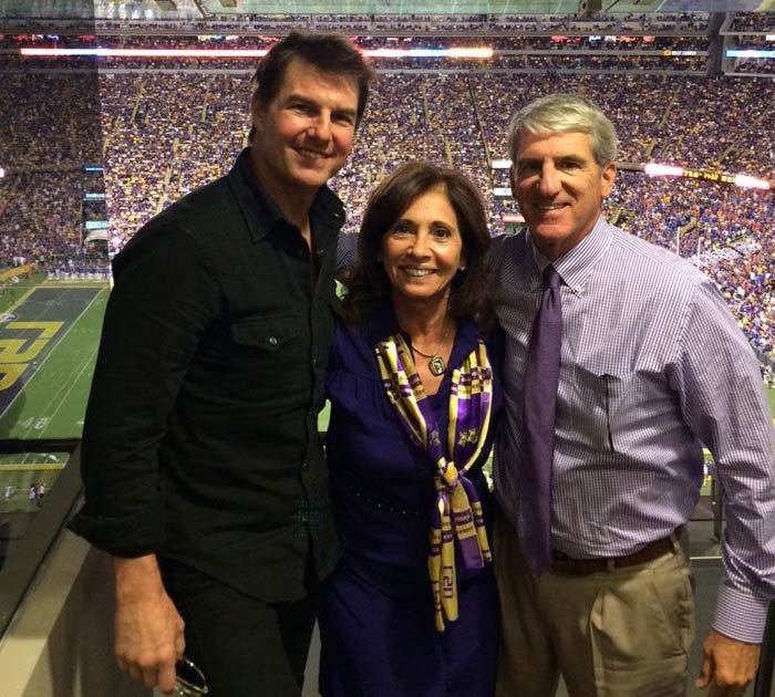 Tom Cruise Attends LSU Game ... Gives Urinal Interview