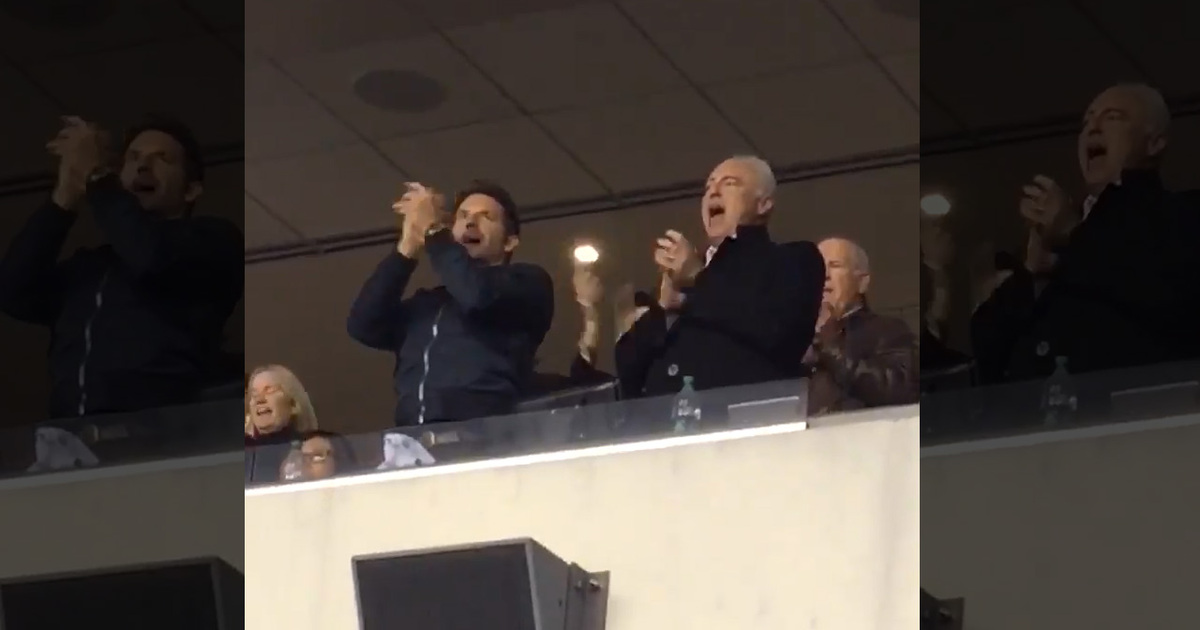 Bradley Cooper -- Sings Eagles Fight Song ... With Team Owner (VIDEO)