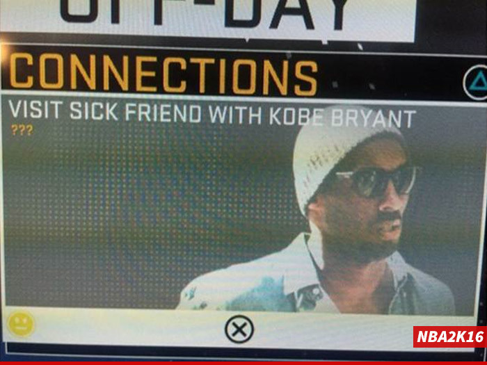 Kobe Bryant In NBA2K16 -- 'Visit Sick Friend' Option ... 'Just a Coincidence'