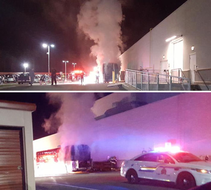 Whoopi Goldberg -- Tour Bus Bursts Into Flames ... Auditorium Evacuated