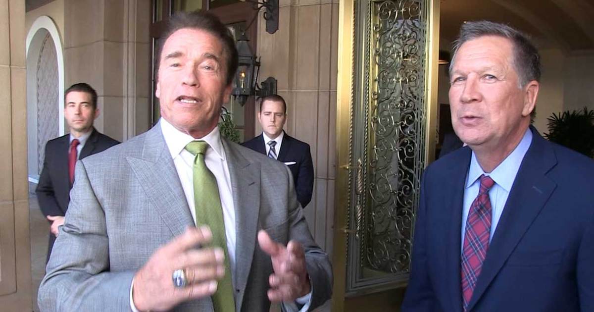 Arnold Schwarzenegger -- I Won't Say if My Son Should Run ... But John Kasich Will (VIDEO)