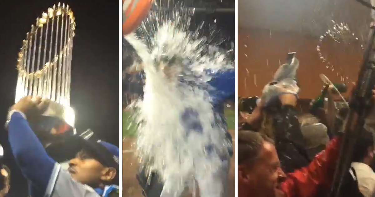 KC Royals -- Poppin' Bottles & Goggles ... After World Series Win