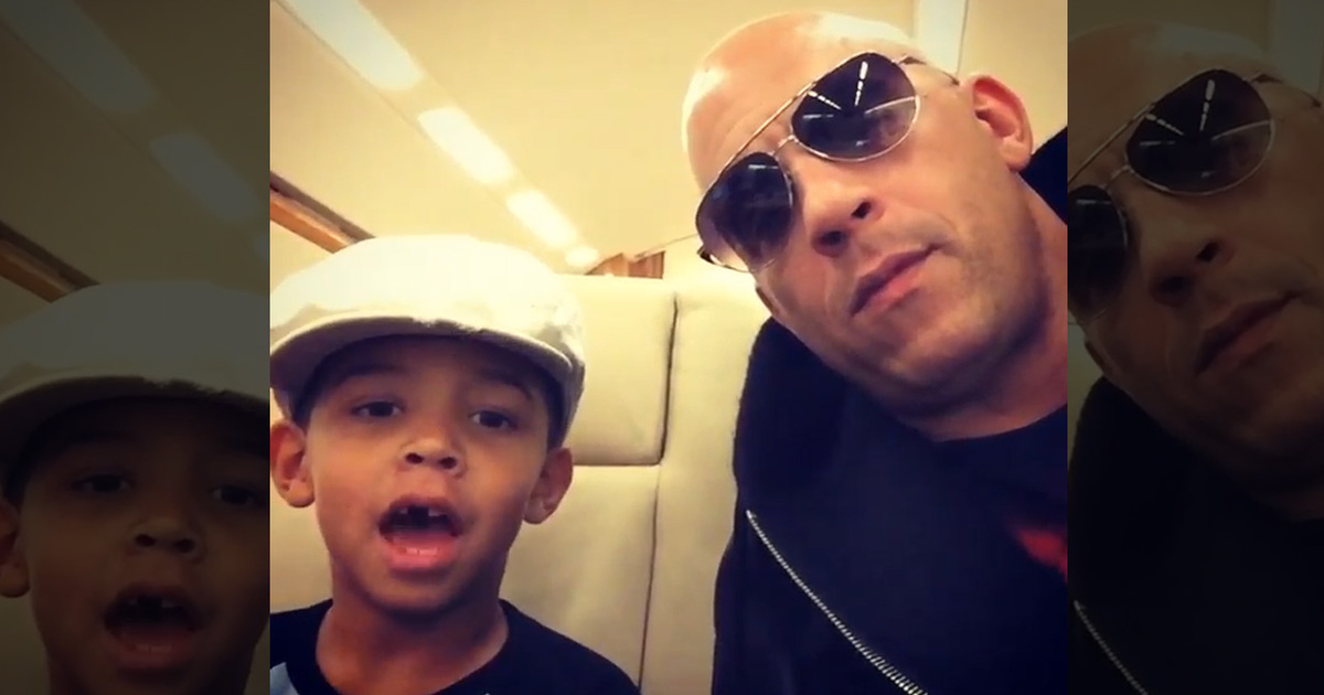 Vin Diesel Flies Son On Private Jet ... To Make Warriors Game!