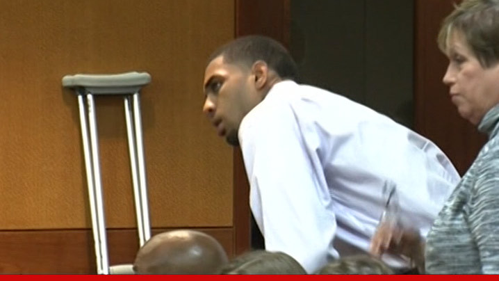 Glen Rice Jr. Crutches Into Court In Gunshot Case