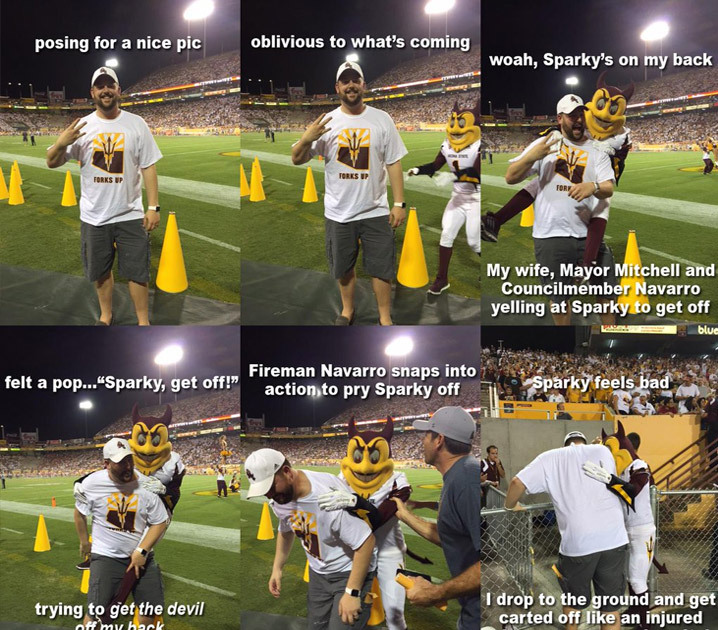 Arizona State -- Sparky Forked Up My Back ... AZ Councilman Claims