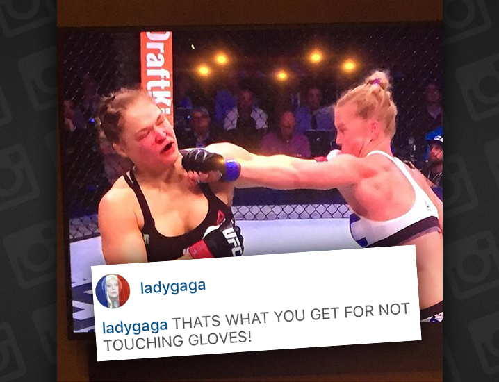 Lady Gaga--Trolls Ronda Rousey...That's What You Get