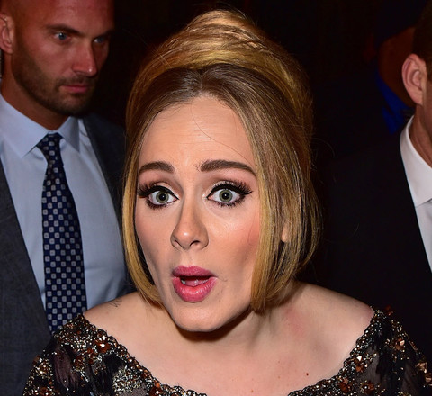 Adele has a serious case of resting pitch face -- looking like you ... Adele has a serious case of resting pitch face -- looking like you ...