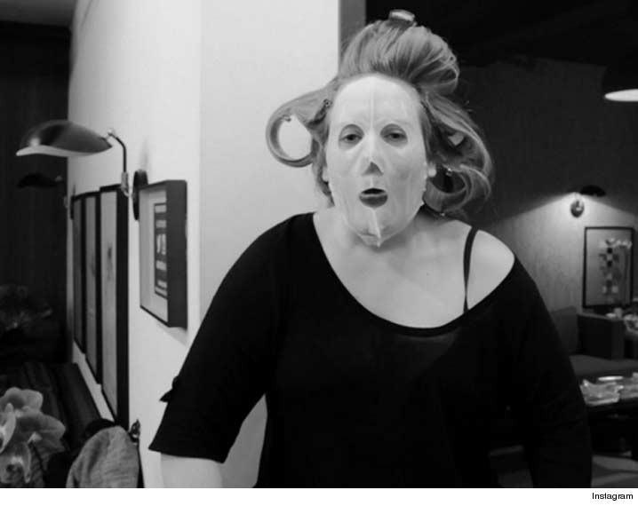 Adele is unrecognizable in this pic she posted of herself hidden ...