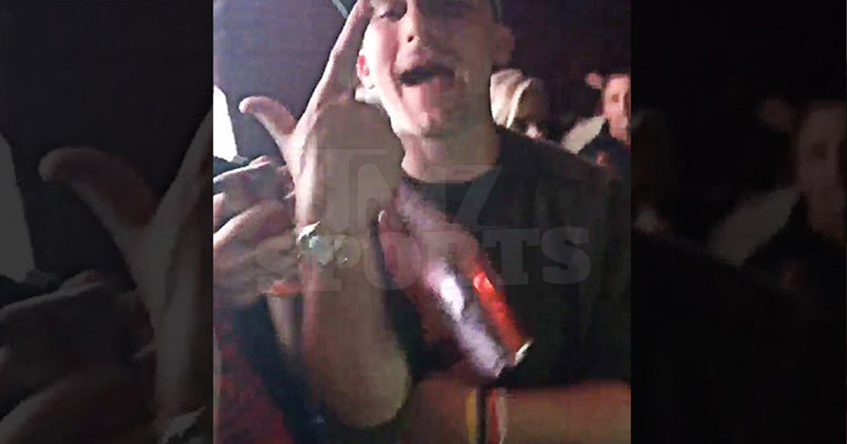 Johnny Manziel Slammin' Champagne ... During 2 Night Party Bender
