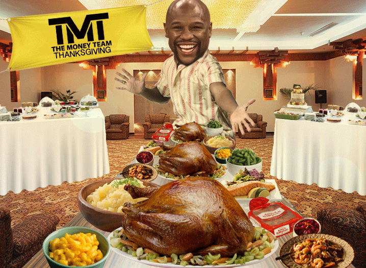 Floyd Mayweather -- My Thanksgiving Weigh In ...100lbs of Turkey!!!