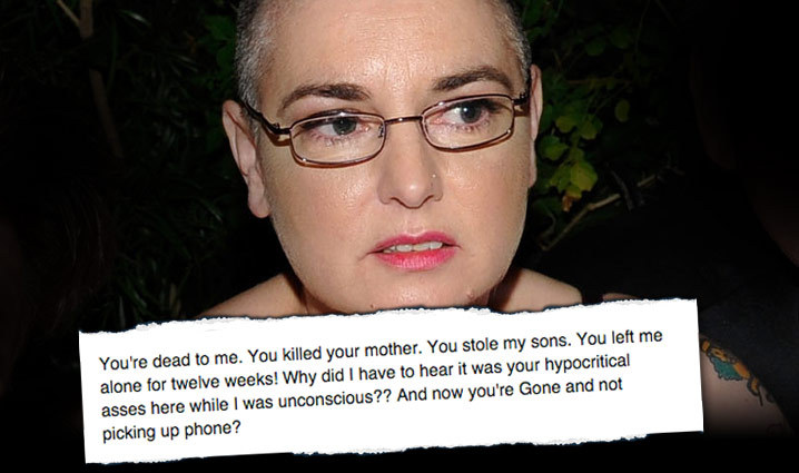 Sinead O'Connor Ranting Against Her Family Again ... 'You're Dead to Me'