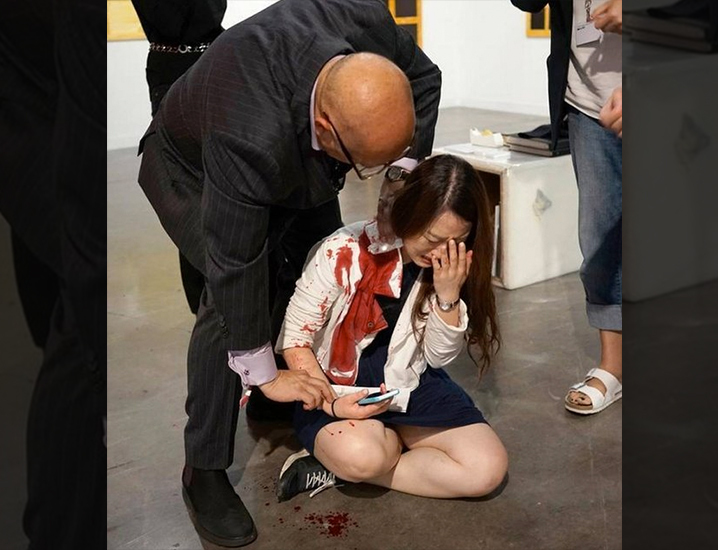 Art Basel -- Woman Gets Stabbed ... Witnesses Think It's Art