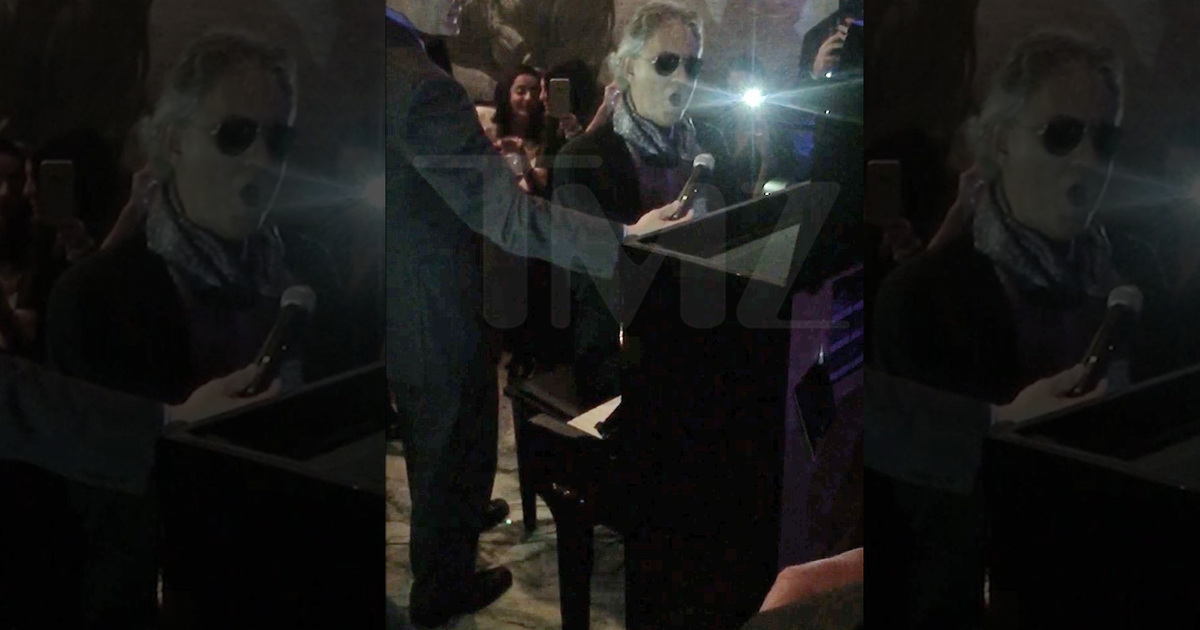 Andrea Bocelli -- Crashes Holiday Party With That Voice! (VIDEO)