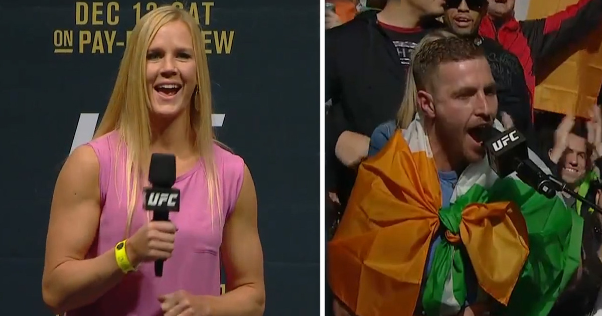 Holly Holm -- INSANE IRISH SERENADE ... 'I Love You Baby!!!!' (VIDEO)