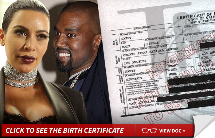 Saint West Gets His Papers