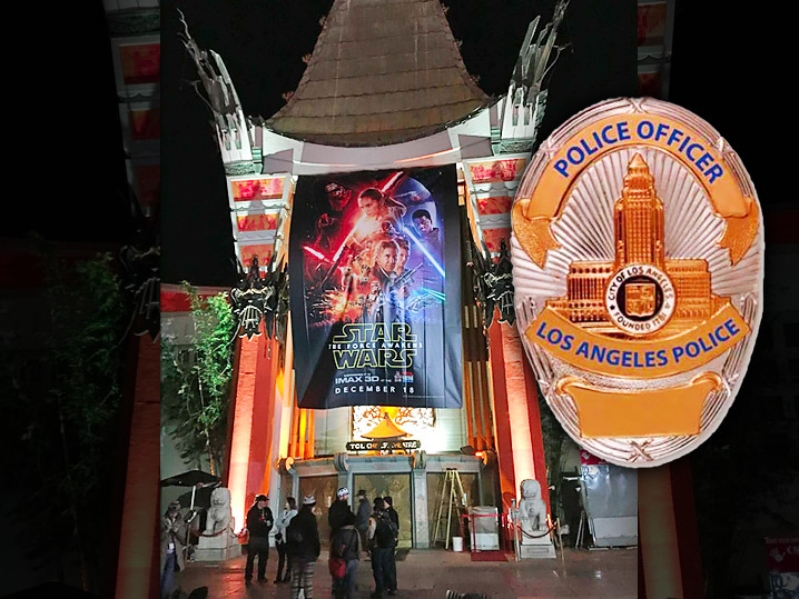 'Star Wars' Premiere -- Security Force Awakens ... Random Searches in Hollywood