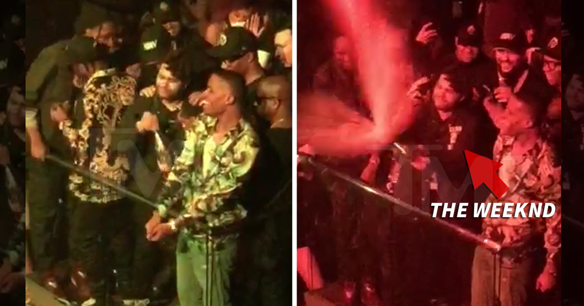 The Weeknd -- High-Priced Champagne Shower for Crowd (VIDEO)