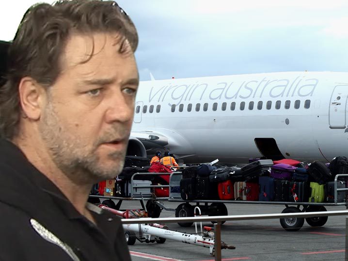 Russell Crowe -- Flies off Handle at Virgin Over Hoverboards