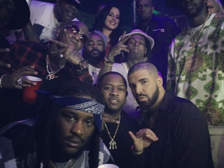 Birdman and Lil Wayne -- Together at Drake's New Year's Eve Party