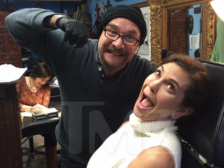 Teri Hatcher -- Ear Piercing Moment with Daughter