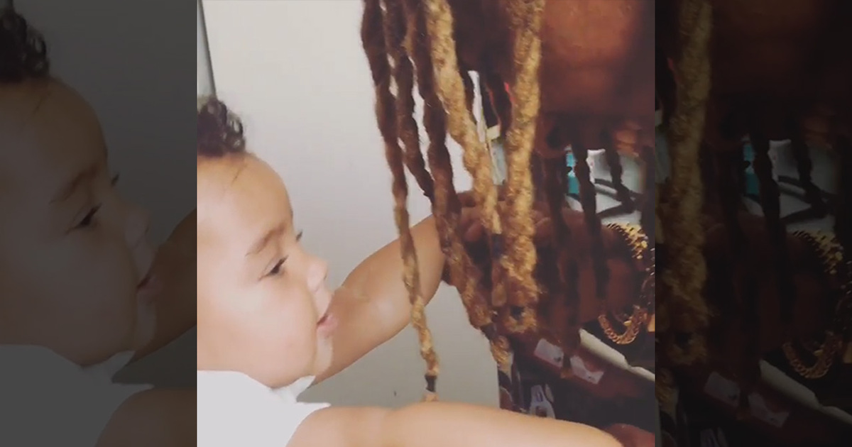 Fetty Wap -- Daddy Daughter Bonding Time With Baby-Wap