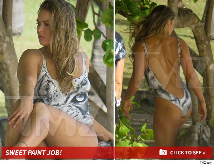Ronda Rousey -- Painted Naked Ass Creates Swimsuit Boom