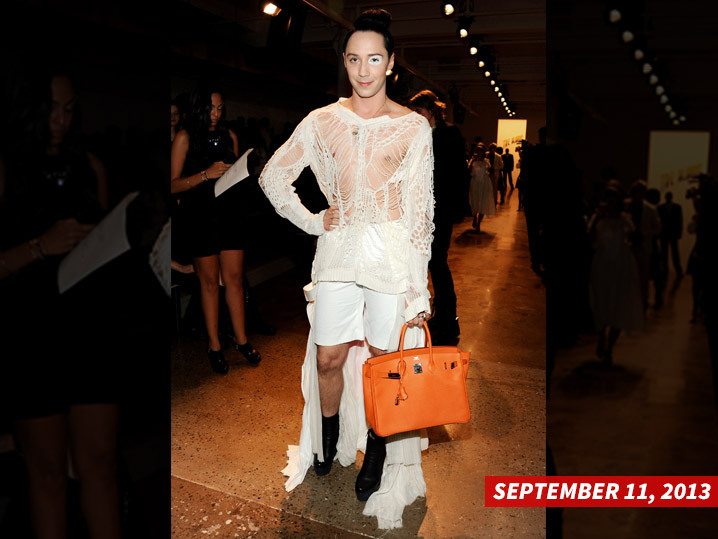 Johnny Weir -- Infamous Orange Birkin Gets Facelift (PHOTOS)